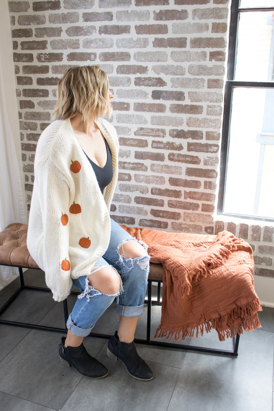 Pumpkin patch cardigan