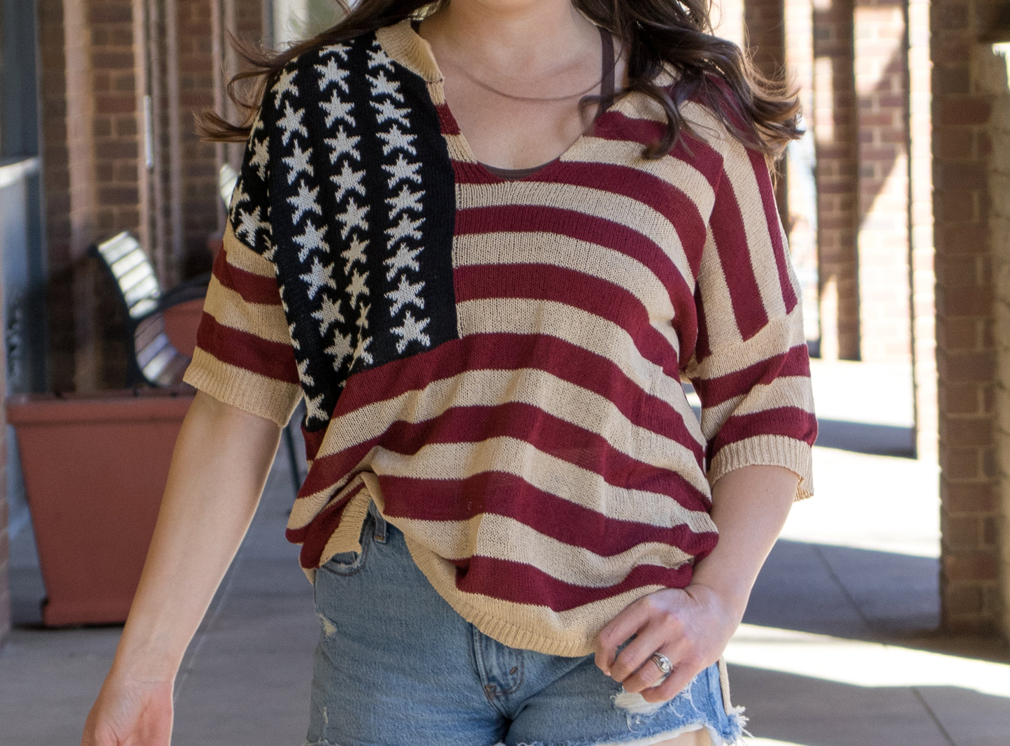 Stars + stripes top