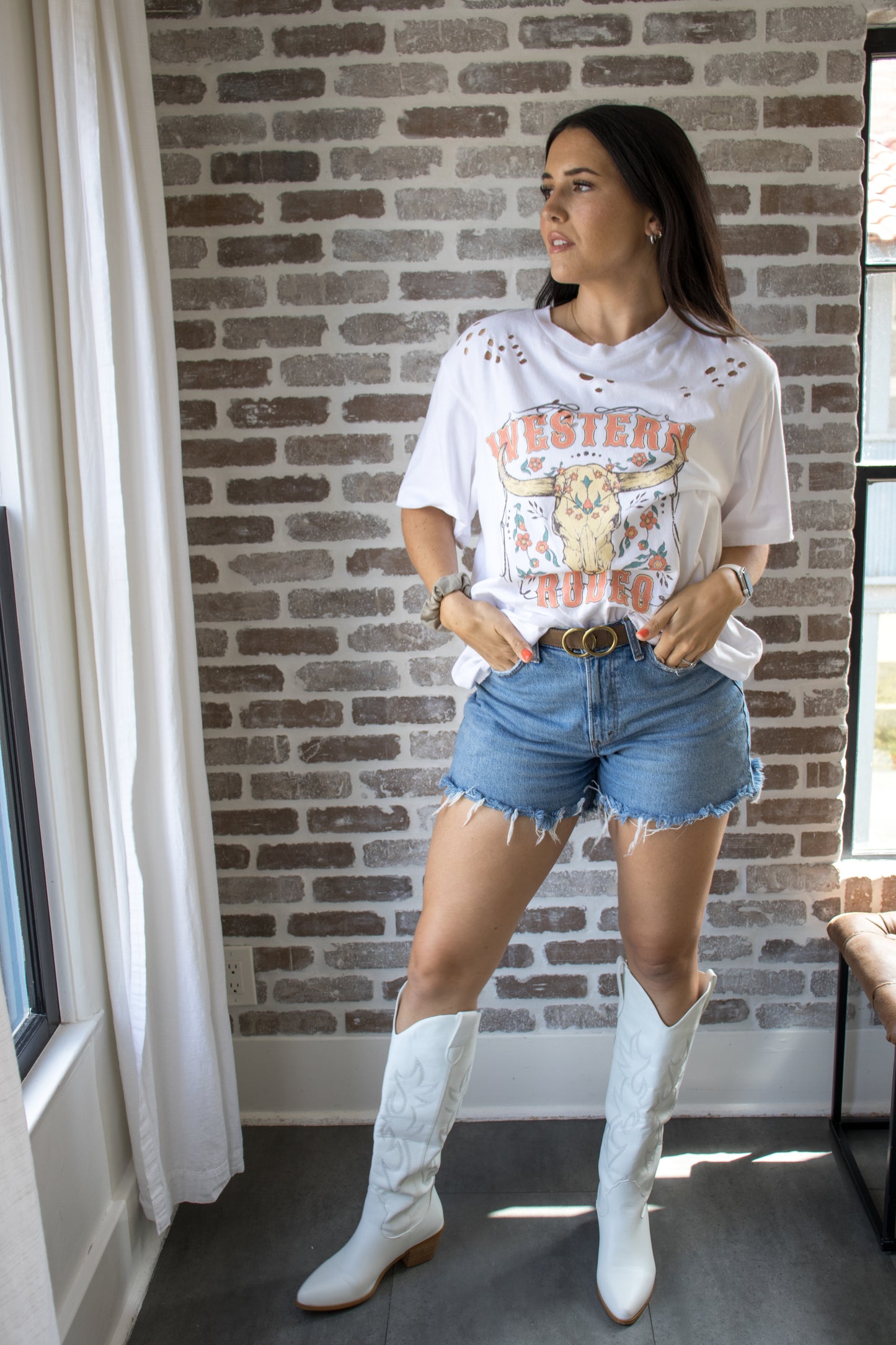 Western rodeo oversized tee