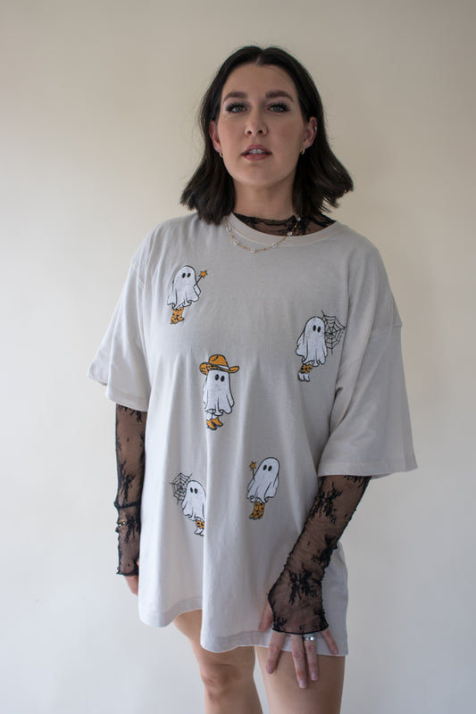 Cowgirl ghost oversized tee