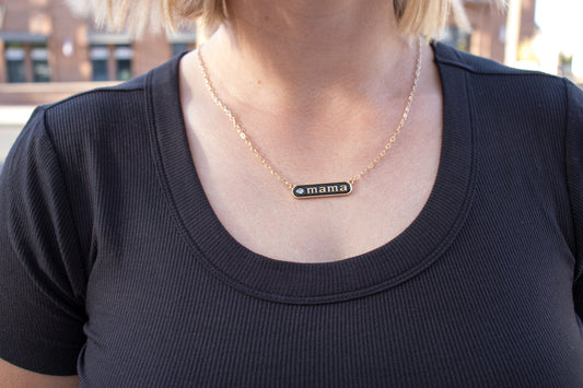 Mama bar necklace