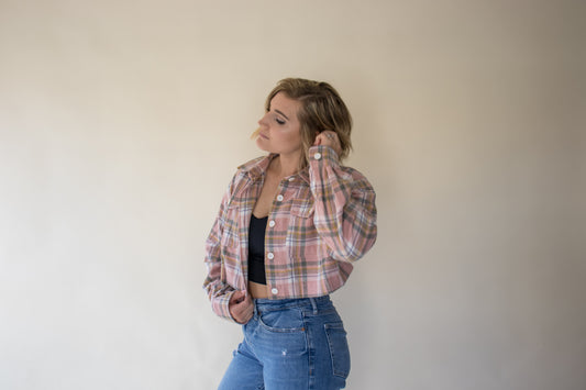 Bray flannel crop