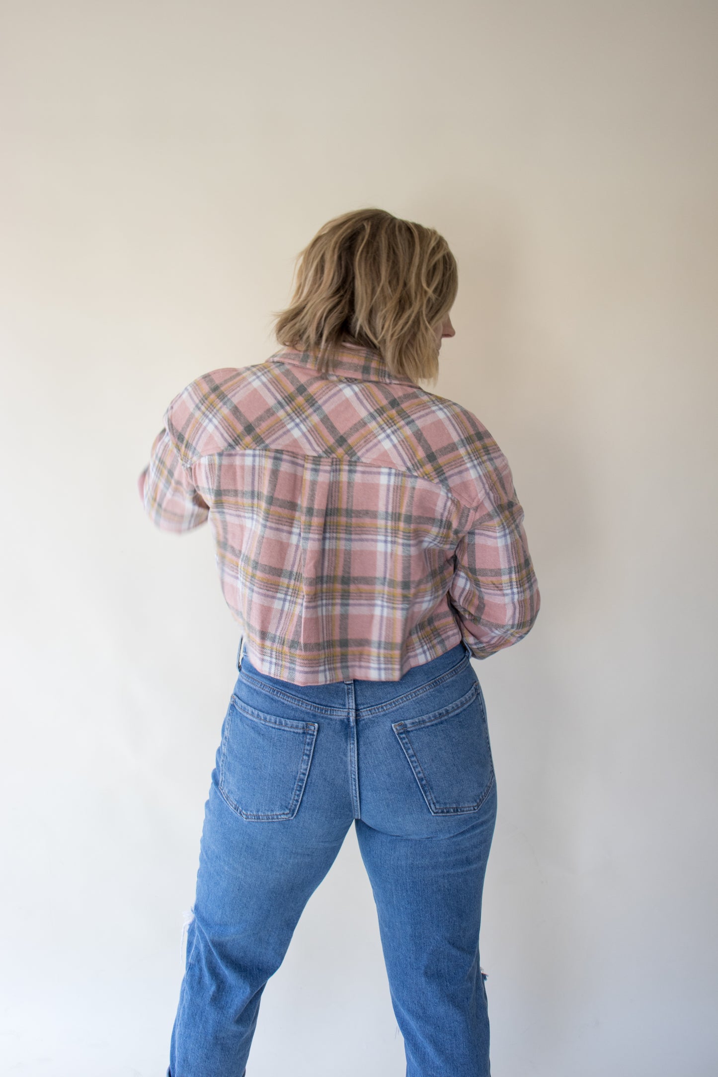 Bray flannel crop