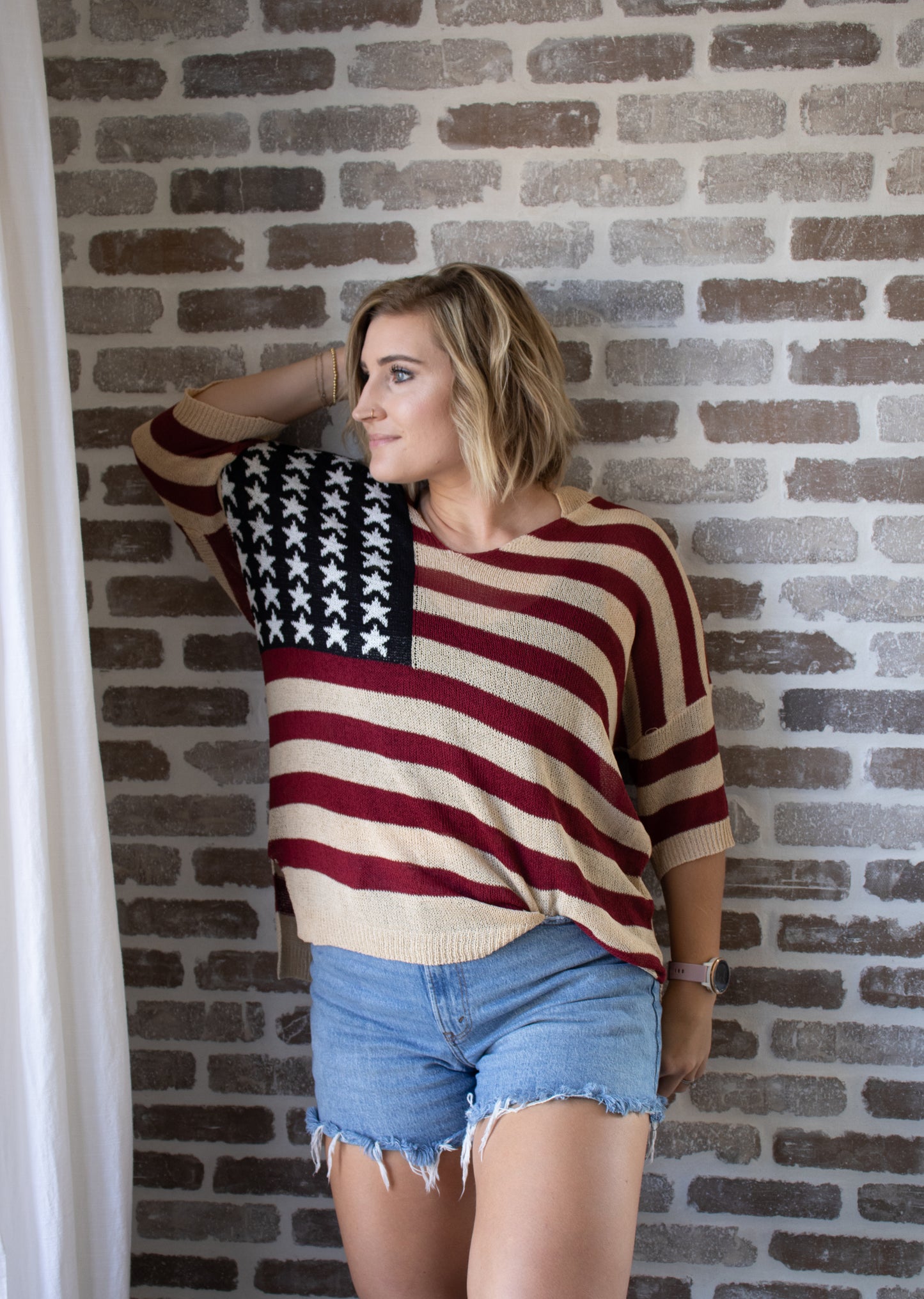 Stars + stripes top